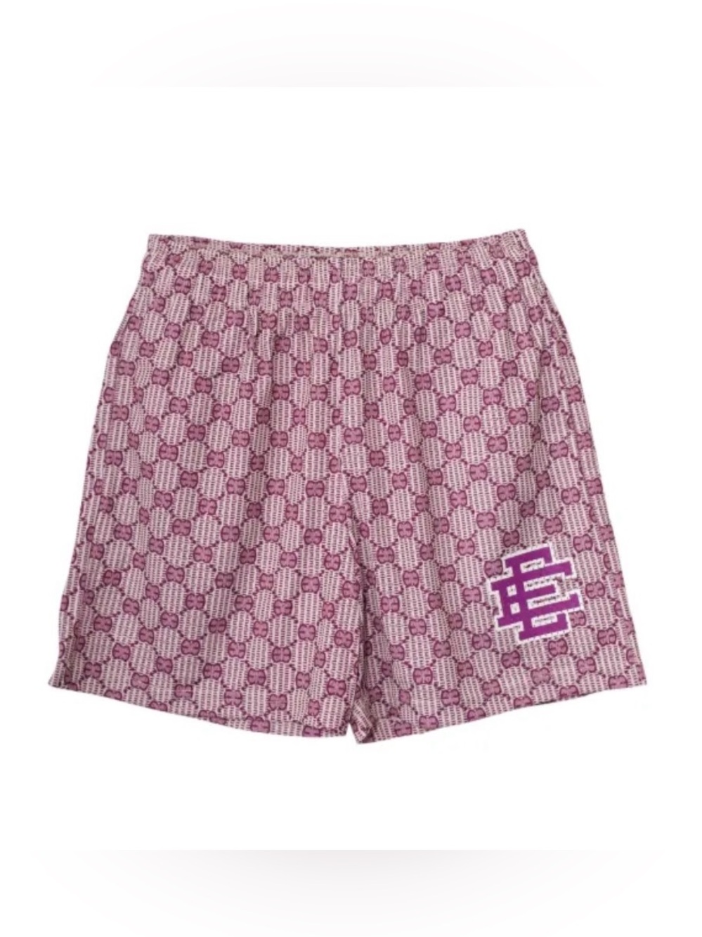 Eric Emanuel logo-print shorts Pink Patterned Elastic-Waist XL